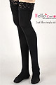 H30LL-30ۥˡåSDDDThigh-High Doll Stockings # Thin Black